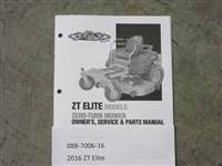 088700616 Bad Boy Mowers Part - 088-7006-16 - 2016 ZT Elite Owner's Manual