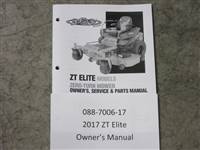 088700617 Bad Boy Mowers Part - 088-7006-17 - 2017 ZT Elite Owner's Manual