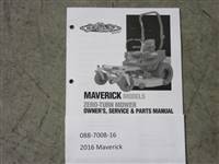 088700816 Bad Boy Mowers Part - 088-7008-16 - 2016 Maverick Owner's Manual