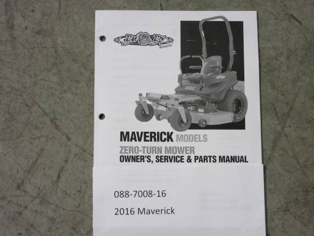 088700816 Bad Boy Mowers Part - 088-7008-16 - 2016 Maverick Owner's Manual
