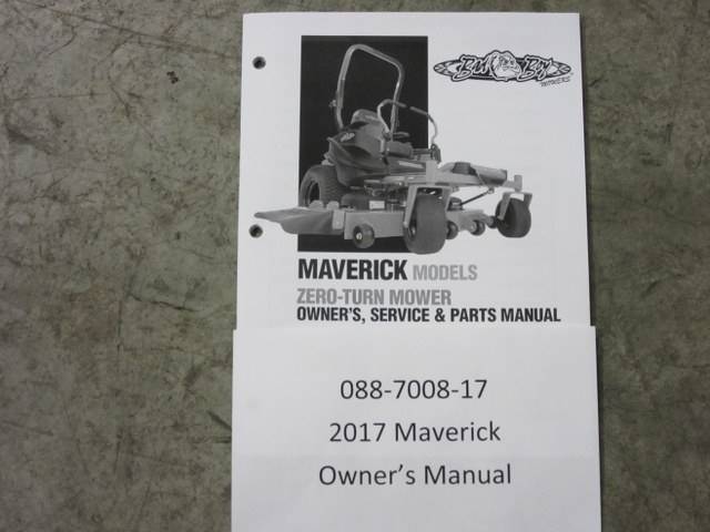 088700817 Bad Boy Mowers Part - 088-7008-17 - 2017 Maverick Owner's Manual