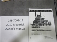 088700819 Bad Boy Mowers Part - 088-7008-19 - 2019 Maverick Owner's Manual