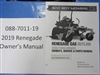 088701119 Bad Boy Mowers Part - 088-7011-19 - 2019 Renegade Owner's Manual