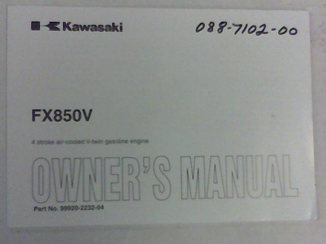 088710200 Bad Boy Mowers Part - 088-7102-00 - 31 KAWASAKI-FX Series Motor Manual