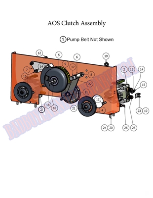 08AOSCLTCH Bad Boy Mowers Part - 2008 AOS CLUTCH ASSEMBLY