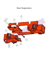 08AOSRSA Bad Boy Mowers Part - 2008 AOS REAR SUSPENSION ASSEMBLY