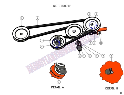 08PUPBDA Bad Boy Mowers Part - 2008 PUP & LIGHTNING BELT DRIVE