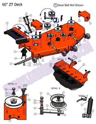 08ZT60DK Bad Boy Mowers Part - 2008 ZT 60 DECK ASSEMBLY