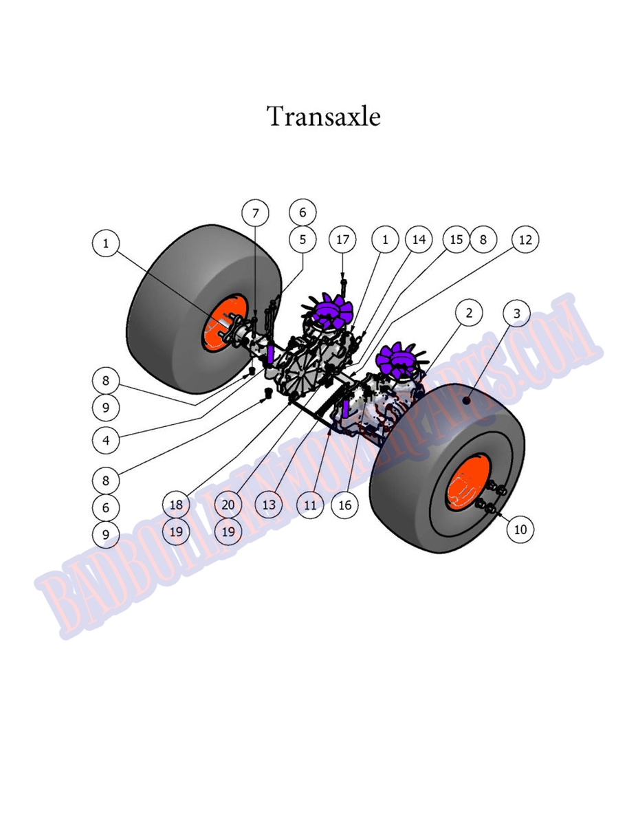 2008 ZT TRANSAXLE ASSEMBLY or Bad Boy Parts number 08ZTTA