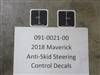 091002100 Bad Boy Mowers Part - 091-0021-00 - 2018 Maverick Anti Skid Steering Control Decals