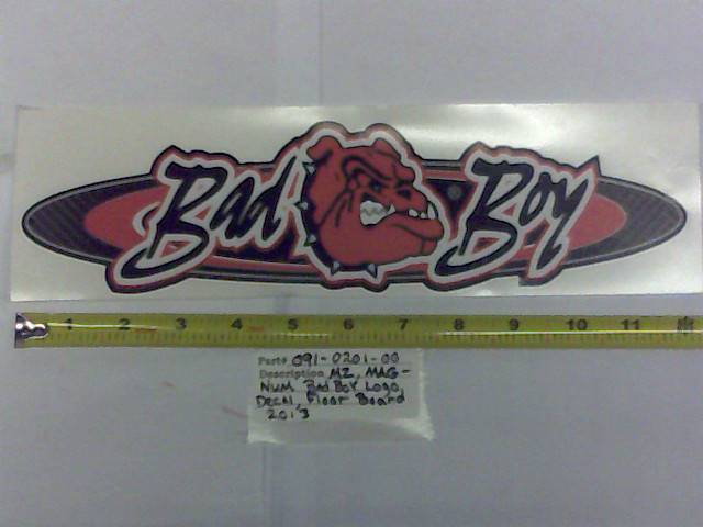 091020100 Bad Boy Mowers Part - 091-0201-00 - Magnum Bad Boy Logo Decal-Floor