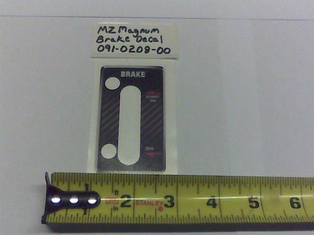 091020800 Bad Boy Mowers Part - 091-0208-00 - Magnum Brake Decal