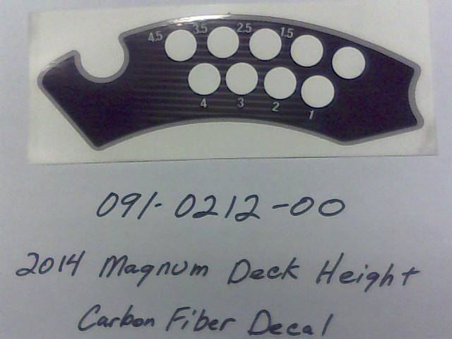 091021200 Bad Boy Mowers Part - 091-0212-00 - 2014 Magnum Deck Height Carbon Fiber Decal