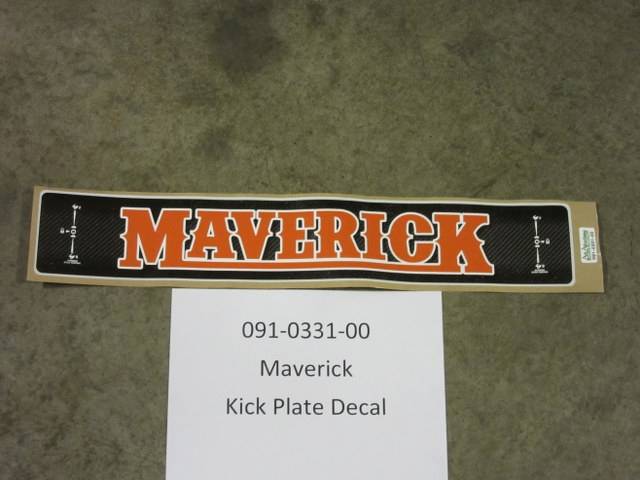 091033100 Bad Boy Mowers Part - 091-0331-00 - Maverick Kick Plate Decal