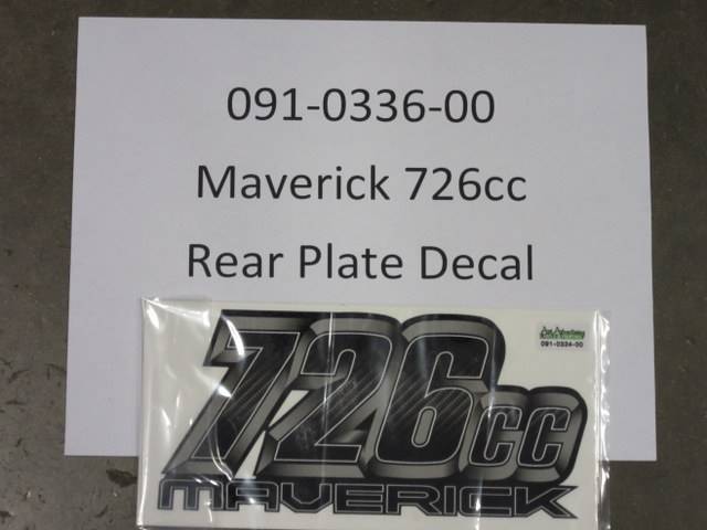 091033600 Bad Boy Mowers Part - 091-0336-00 - Maverick 726cc Rear Plate Decal