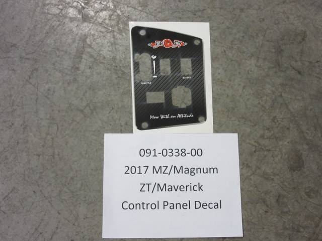 091033800 Bad Boy Mowers Part - 091-0338-00 - 2017 MZ/Magnum/ZT/Maverick Control Panel Decal