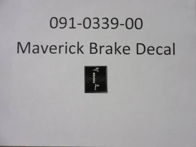 091033900 Bad Boy Mowers Part - 091-0339-00 - Maverick Brake Decal