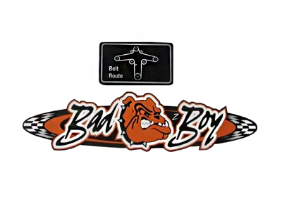 091035200 Bad Boy Mowers Part - 091-0352-00 - Outlaw / XP Floorboard Decal Cluster (Bad Boy/Belt Route)