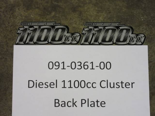 091036100 Bad Boy Mowers Part - 091-0361-00 - Diesel 1100cc Decal Cluster