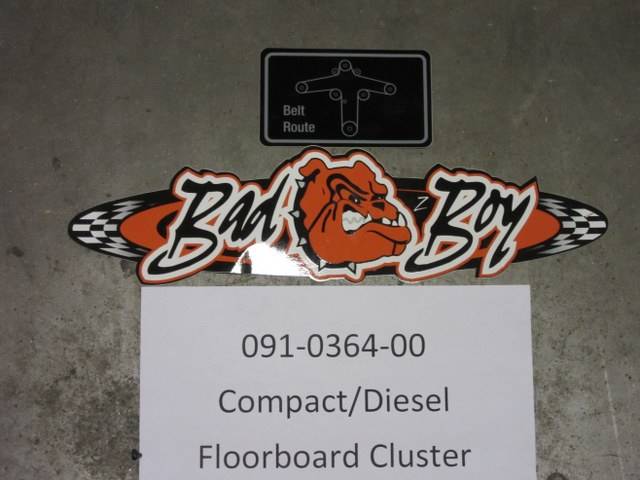 091036400 Bad Boy Mowers Part - 091-0364-00 - Diesel Floorboard Decal Cluster