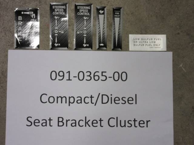 091036500 Bad Boy Mowers Part - 091-0365-00 - Diesel Seat Bracket Decal Cluster