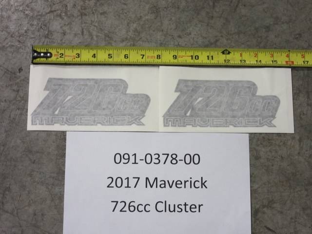 091037800 Bad Boy Mowers Part - 091-0378-00 - 2017 Maverick 726cc Decal Cluster