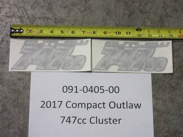 091040500 Bad Boy Mowers Part - 091-0405-00 - 2017 Compact Outlaw 747cc Back Plate Decal Cluster