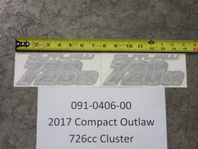 091040600 Bad Boy Mowers Part - 091-0406-00 - 2017 Compact Outlaw 726cc Back Plate Decal Cluster