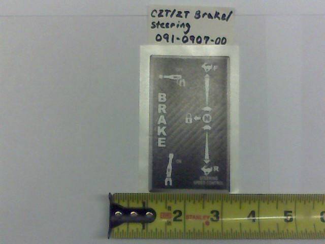 091090700 Bad Boy Mowers Part - 091-0907-00 - 2013 CZT/ZT Brake/Steering Decal-Carbon Fiber