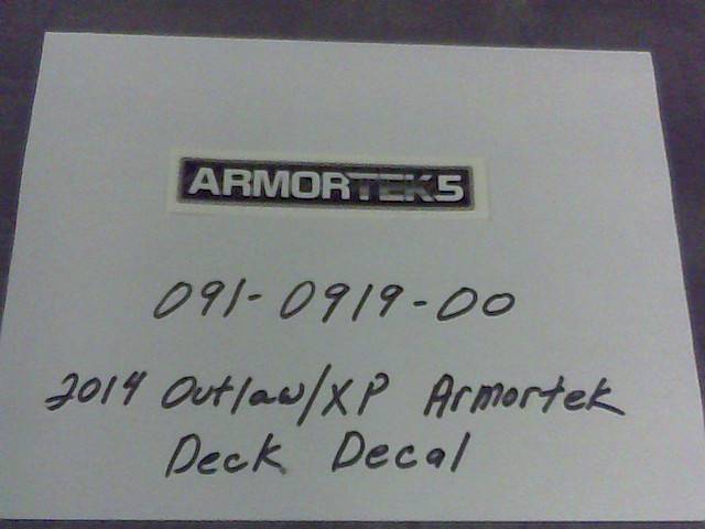 091091900 Bad Boy Mowers Part - 091-0919-00 - 2014 Outlaw/XP ARMORTEK Deck Decal Carbon Fiber