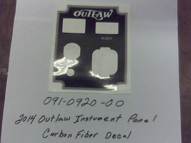 091092000 Bad Boy Mowers Part - 091-0920-00 - 2014 Outlaw Instrument Panel Carbon Fiber