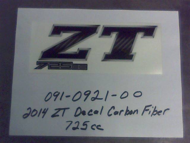 091092100 Bad Boy Mowers Part - 091-0921-00 - 2014 ZT Decal 725cc Carbon Fiber