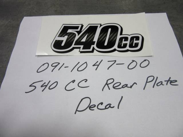 091104700 Bad Boy Mowers Part - 091-1047-00 - 540cc Rear Plate Decal