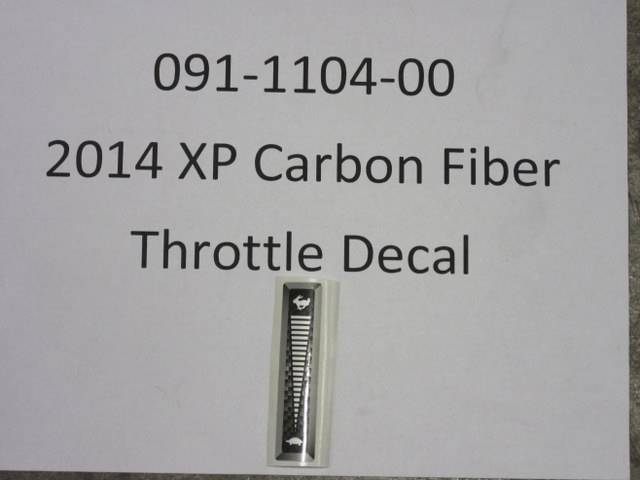 091110400 Bad Boy Mowers Part - 091-1104-00 - 2014 XP Carbon Fiber Throttle Decal