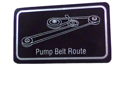 091301700 Bad Boy Mowers Part - 091-3017-00 - Pump Belt Route Decal-Pump Pla