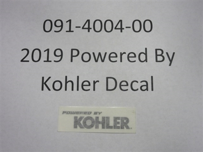 091400400 Bad Boy Mowers Part - 091-4004-00 - 2019 Powered By Kohler Decal