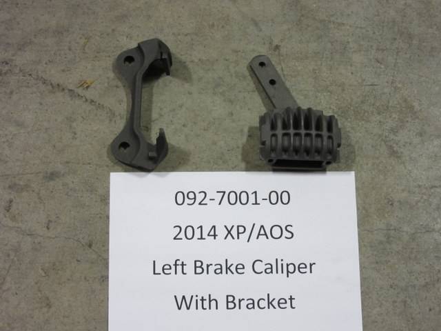 092700100 Bad Boy Mowers Part - 092-7001-00 - 2014 XP/AOS Left Brake Caliper w/bracket - 00-16148