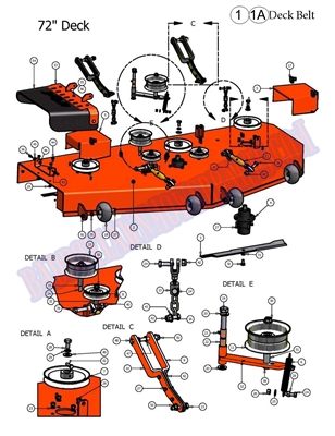 09AOS72DK Bad Boy Mowers Part 2009 AOS 72 DECK ASSEMBLY