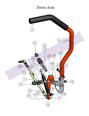 09AOSDAA Bad Boy Mowers Part 2009 AOS DRIVE ARM ASSEMBLY
