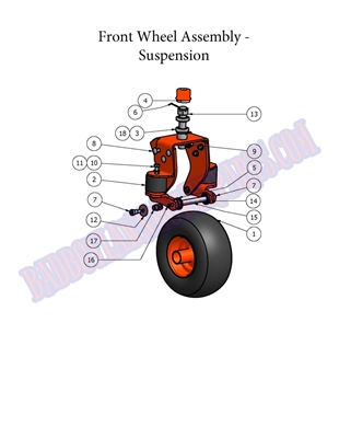 09AOSFWSUSP Bad Boy Mowers Part 2009 AOS FRONT WHEEL WITH SUSP