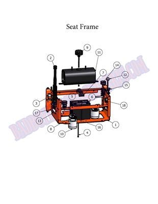 09AOSSEAT Bad Boy Mowers Part 2009 AOS SEAT FRAME ASSEMBLY