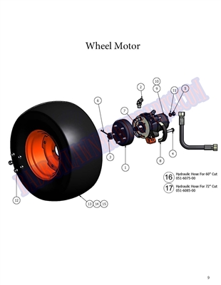 09AOSWMA Bad Boy Mowers Part 2009 AOS WHEEL MOTOR