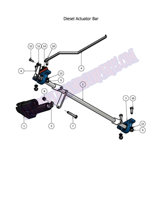 09DIEABA Bad Boy Mowers Part 2009 DIESEL ACTUATOR BAR ASSEMBLY