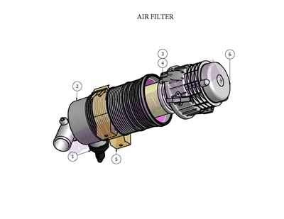 09DIEAIR Bad Boy Mowers Part 2009 DIESEL AIR FILTER ASSEMBLY