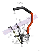 09DIEDAA Bad Boy Mowers Part 2009 DIESEL DRIVE ARM ASSEMBLY