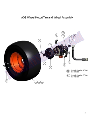 09DIEWMA Bad Boy Mowers Part 2009 DIESEL WHEEL MOTOR