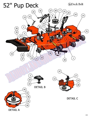 09PUP52DK Bad Boy Mowers Part 2009 PUP & LIGHTNING 52 DECK