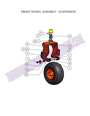 09PUPFWS Bad Boy Mowers Part 2009 PUP & LIGHT FRNT WHL SUSPENSION