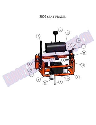 09PUPSEAT Bad Boy Mowers Part 2009 PUP & LIGHTNING SEAT & PANEL