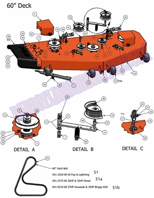 10AOS60DK Bad Boy Mowers Part 2010 AOS  60" DECK ASSEMBLY